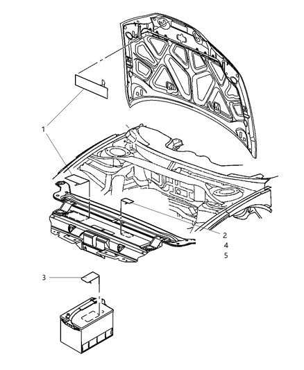 2005 Dodge Magnum Label-Air Conditioning System Diagram for 55056347AA
