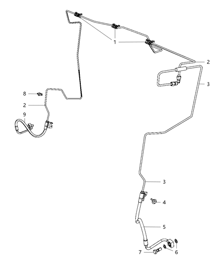2008 Jeep Grand Cherokee Line-Brake Diagram for 52124322AB
