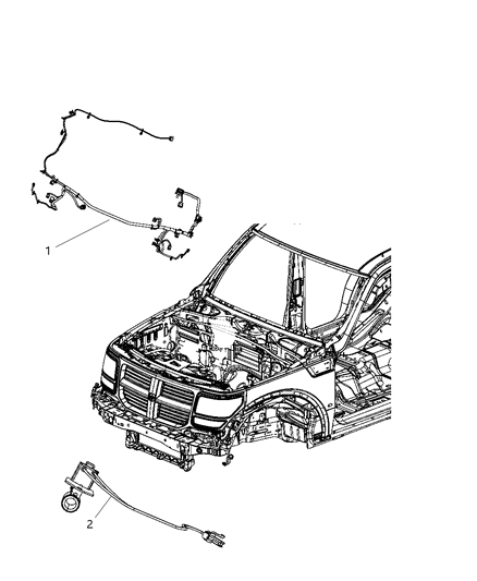 2009 Dodge Nitro Wiring-Front End Lighting Diagram for 56049994AD