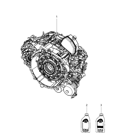 2011 Dodge Avenger Transmission / Transaxle Assembly Diagram 3