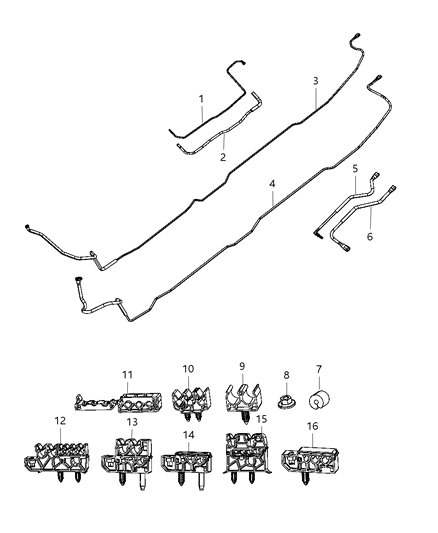 2012 Ram 3500 Tube-Fuel Supply Diagram for 68065352AA
