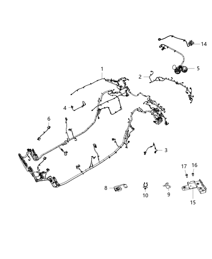 2020 Jeep Compass Bracket-Connector Diagram for 68400540AA