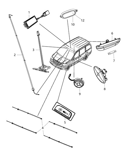 2014 Dodge Grand Caravan Lamp-Dome Diagram for 5JG55DX9AC