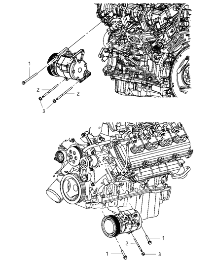 2013 Dodge Charger A/C Compressor Mounting Diagram