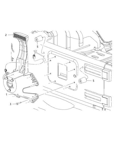 2007 Jeep Wrangler Cover-Spare Tire Diagram for 1EB261X7AA