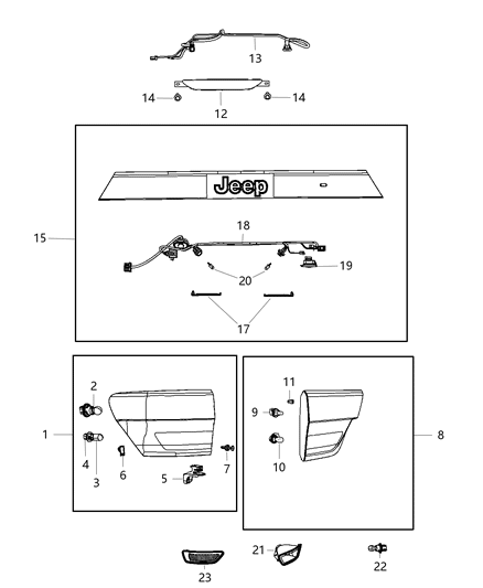 2013 Jeep Grand Cherokee Handle-LIFTGATE Diagram for 1ZV27DX8AA