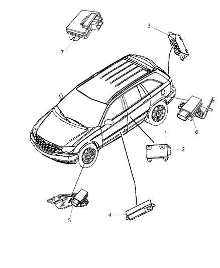 2008 Chrysler Pacifica Module-AWD DRIVELINE Diagram for 56029379AF