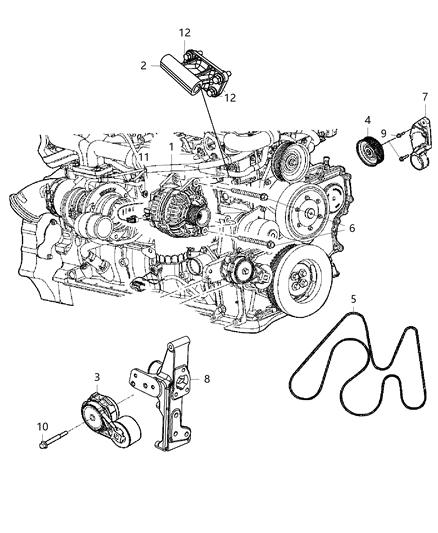 2015 Ram 2500 Connector-Water Inlet Diagram for 68210189AA