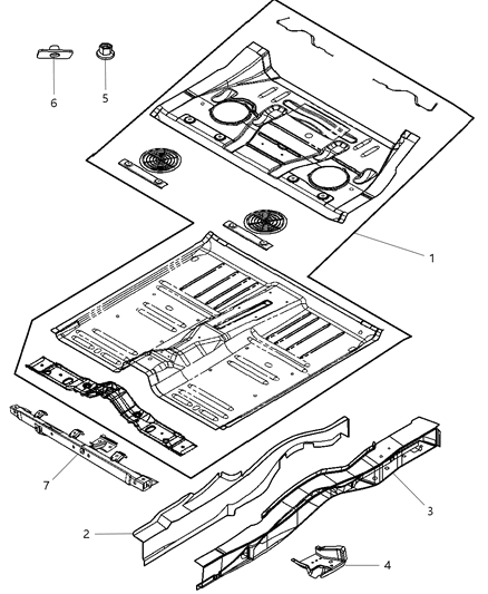 2008 Chrysler Pacifica Bracket-Suspension Diagram for 5054658AA