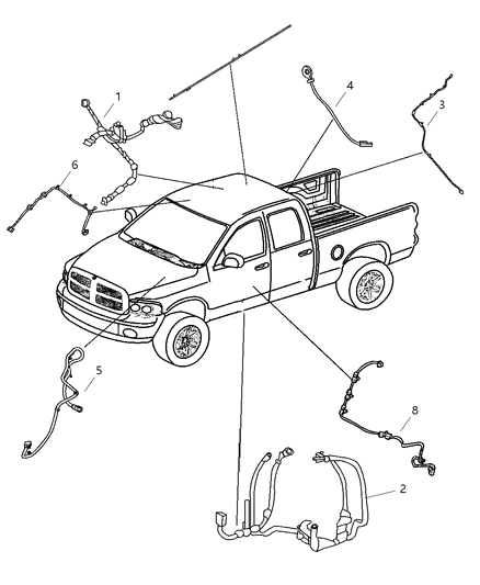 2009 Dodge Ram 1500 Wiring-Console Diagram for 68050748AA