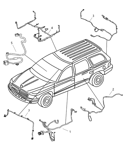 2007 Dodge Durango Wiring-Body Diagram for 56055182AD
