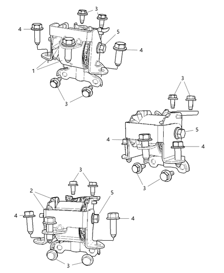 2008 Jeep Compass INSULATOR-Engine Mount Diagram for 5105667AD