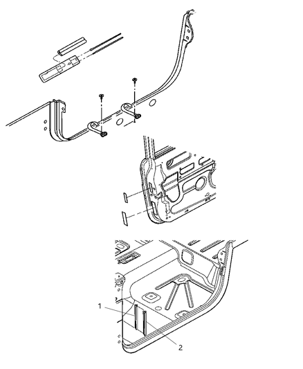 2007 Jeep Wrangler Doors & Pillars Diagram