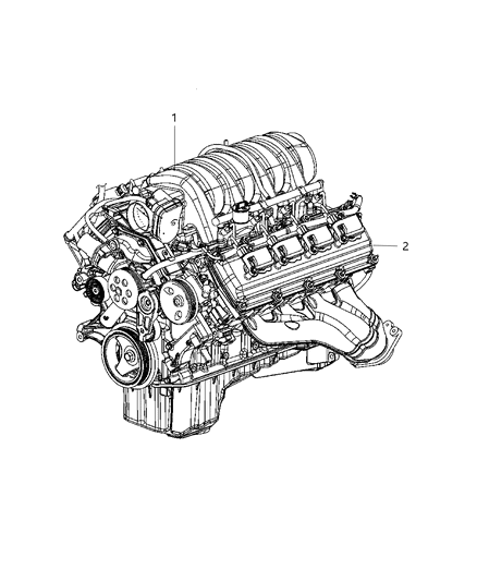 2008 Dodge Charger Engine Assembly & Identification & Service Diagram 5