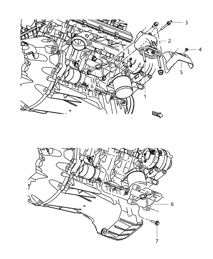 2011 Dodge Challenger Bracket-Engine Mount Diagram for 4726016AB