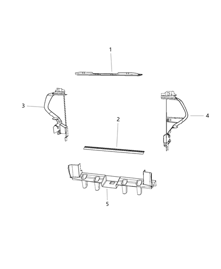 2014 Jeep Grand Cherokee Radiator Seals, Shields, Baffles, And Shrouds Diagram