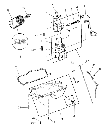 1997 Jeep Cherokee Indicator-Engine Oil Level Diagram for 53010444