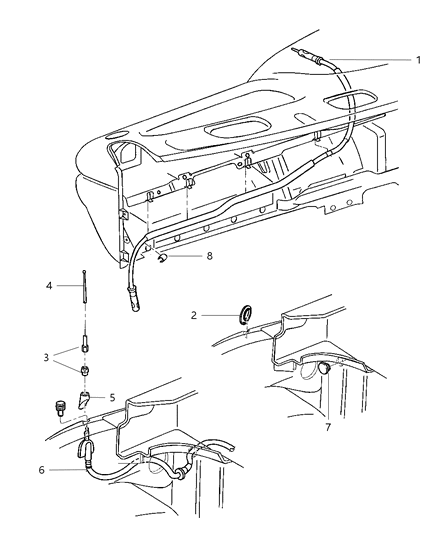 1998 Dodge Ram 2500 Cable-Antenna Diagram for 56043019AB