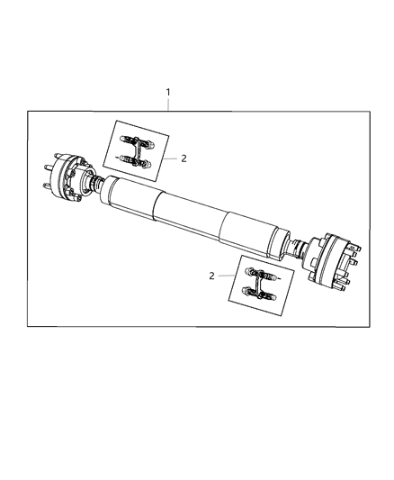 2020 Jeep Grand Cherokee Drive Shaft, Front Diagram