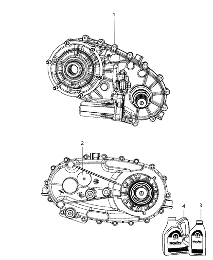 2009 Jeep Liberty Transfer Case Diagram for 68001378AC