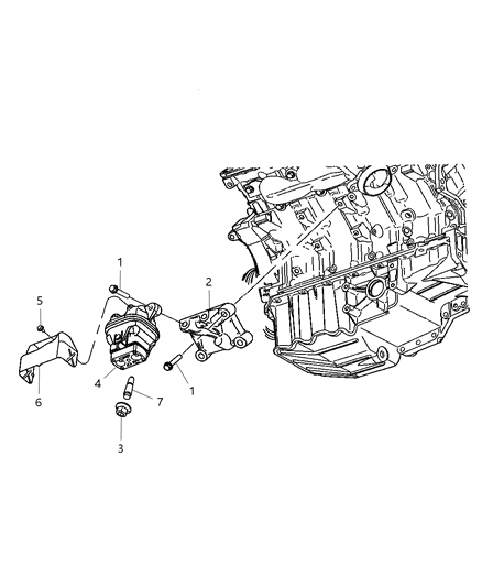 2009 Dodge Charger Engine Mounting Left Side Diagram 5