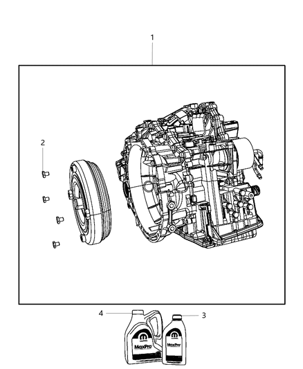 2013 Jeep Compass Transmission / Transaxle Assembly Diagram 1