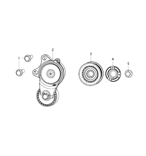 2021 Jeep Wrangler Pulley & Related Parts Diagram 3