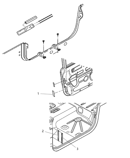 2006 Jeep Wrangler Doors & Pillars Diagram