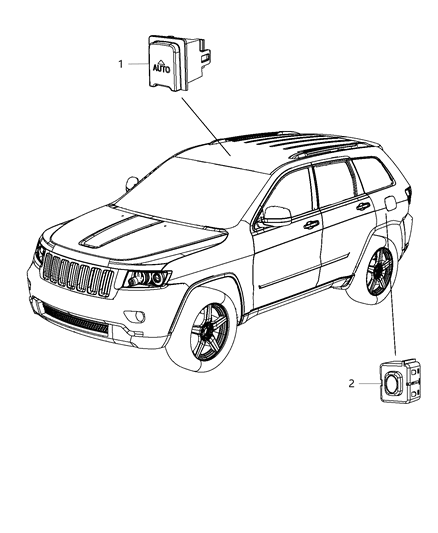 2015 Jeep Grand Cherokee Switches Body Diagram
