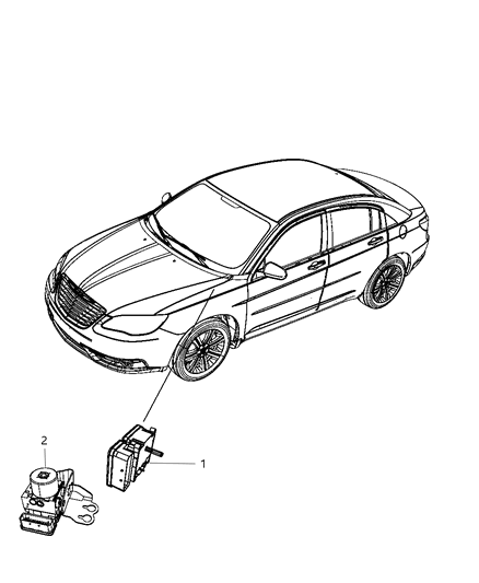 2014 Chrysler 200 Modules Brakes, Suspension And Steering Diagram