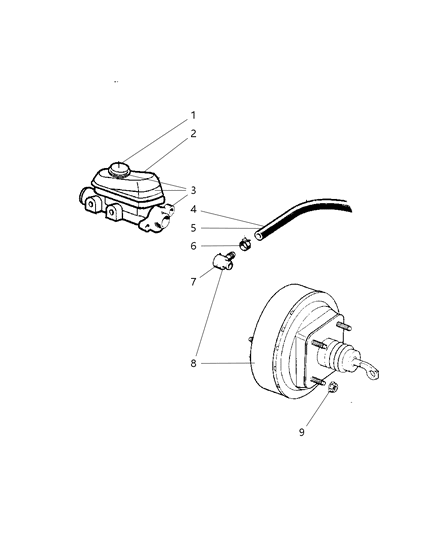 1998 Jeep Cherokee Booster-Power Brake Diagram for 4856672AB