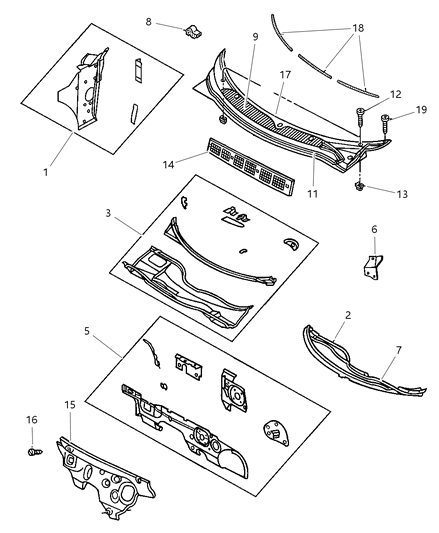 2000 Dodge Stratus Screw-Tapping Pan Head Diagram for 6035454