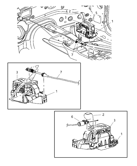 2005 Dodge Magnum Cable-Gear Selector Diagram for 4578073AB