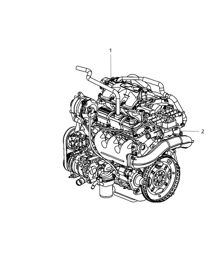 2009 Jeep Wrangler Engine Assembly & Service Diagram 2
