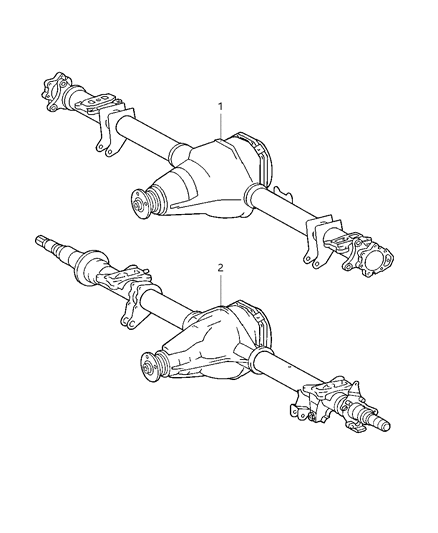 2002 Dodge Sprinter 2500 Differential Assembly, Rear Diagram