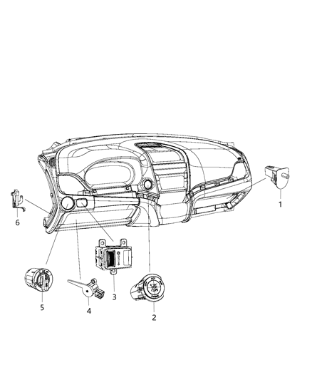2020 Dodge Journey Sensor-Brake Pedal Diagram for 56029473AD