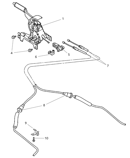 2002 Chrysler Sebring RETAINER-Parking Brake Cable Diagram for 4764831AC