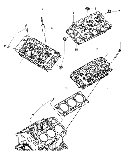 2007 Dodge Magnum Cylinder Head & Covers And Mounting Diagram 3