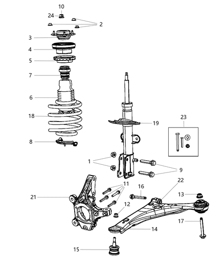 2011 Chrysler Town & Country STRUT-Suspension Diagram for 68087339AA