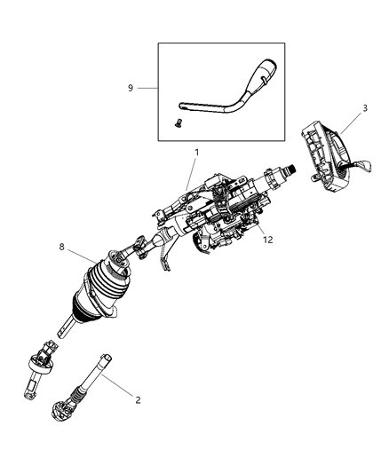 2007 Dodge Charger Cable-Gear Selector Diagram for 4578074AD