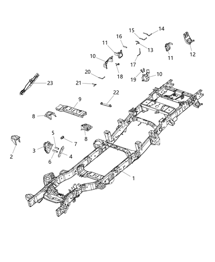 2014 Ram 3500 Frame-Chassis Diagram for 68170484AB