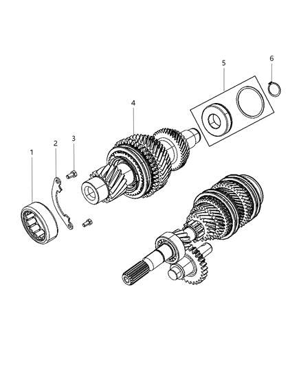 2015 Jeep Compass Counter Shaft Assembly Diagram