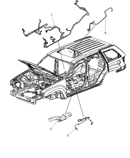 2011 Jeep Grand Cherokee Wiring-Body Diagram for 68081312AE
