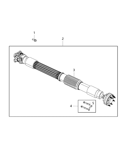 2015 Jeep Wrangler Front Drive Shaft Diagram for 52853325AC