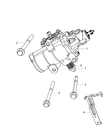 2015 Ram 3500 Power Steering Gear Diagram for 5154350AB