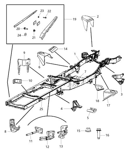 2011 Ram 5500 Frame-Chassis Diagram for 52126280AE