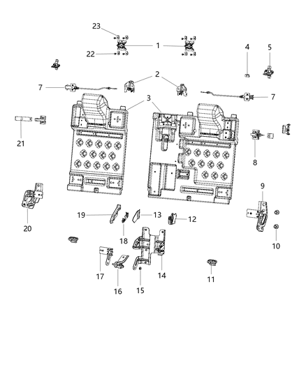 2016 Chrysler 300 Latch-Seat Diagram for 68110232AA