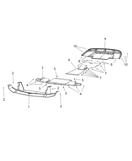 2015 Dodge Viper Underbody Panels Diagram