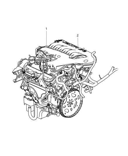 2010 Dodge Challenger Engine Assembly & Service Diagram 1