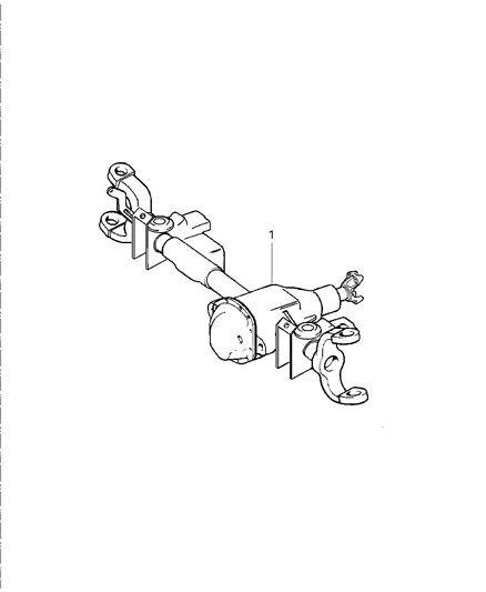 2001 Dodge Ram 3500 Axle Assembly, Front Diagram